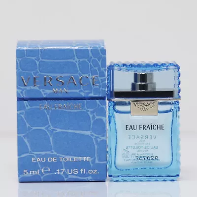 Mini Versace Man Eau Fraiche EDT 0.17oz/5ml Splash Bottle Brand New!!! • $13.99