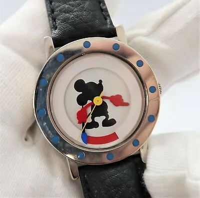 MICKEY MOUSE Michael Graves Art Deco Silver  .925  MENS CHARACTER WATCH108 • $174.99