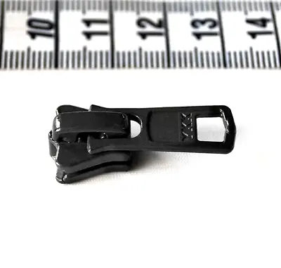 Pack Of 10 - YKK For Plastic Vislon Zipper No.5 Metal Sliders Zips – Black • £8.99