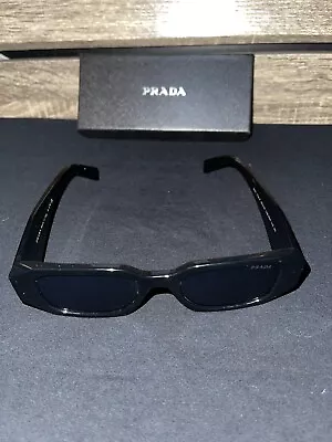 Prada PR17WS 1AB5S049 Women's Sunglasses 49 Mm Black / Dark Grey Lens • $75