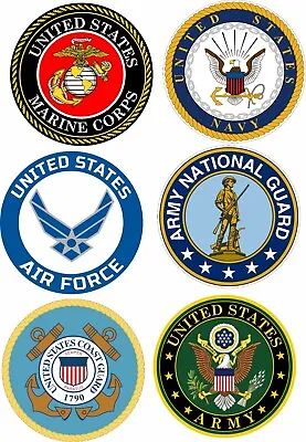 USMC Army Navy Air Force Space National Guard & Coast Guard Aluminum Sign • $8.50