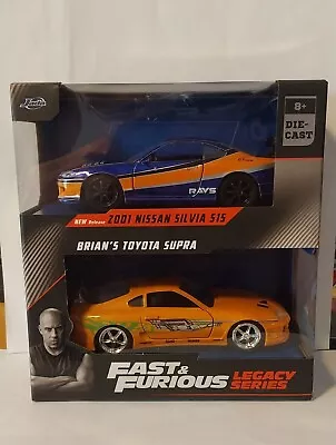 Jada Fast & Furious Legacy Series 2001 Nissan Silvia S15 Brian's Supra 1/32 Cars • $12.01