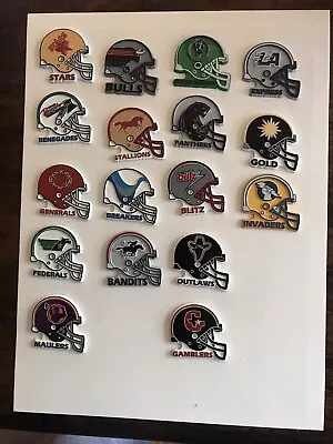 Vintage USFL Standings Board Helmet Fridge Magnets Pick Your Team • $12