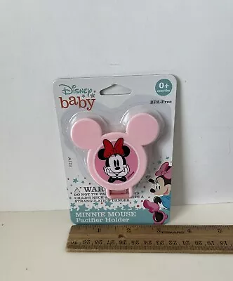 Disney Minnie Mouse Pacifier Holder Pink One Size Brand New • $3.99