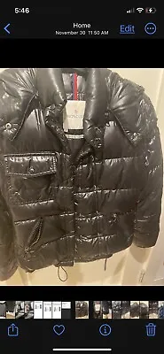 Moncler Size 0 Women’s Puffer Jacket Black Designer Snap Zip Pockets Down Perfec • $165