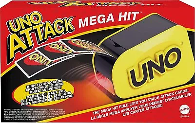 UNO Attack Electronic Family Card Game Mega Hit Launcher Lights Sounds • $89