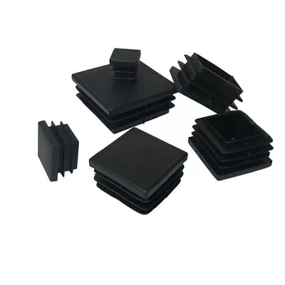 19mm - 100mm Square Plastic End Caps Blanking Plugs Tubing Box Section Inserts  • $1.69