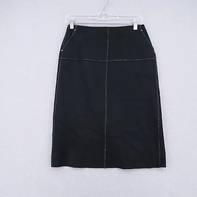 J. Crew Skirt Womens Size 4 Black Straight & Pencil Pockets Business Casual • $19.99