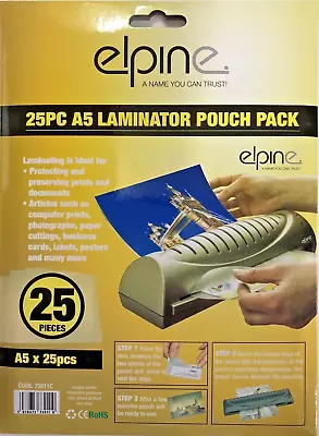 A6 Laminating Pouches Set 25pc Micron Safe Digital Image Lamination Pouch • £4.09