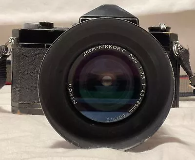 Nikon Nikkormat FT 35 Mm Film Camera 43-86 Mm Zoom Lens For Parts Or Repai • $15