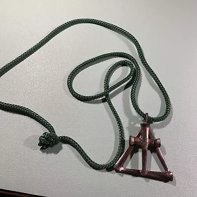 Three Nail Pendant On Green Rope Necklace Christian Cross Nails Necklace • $8.10