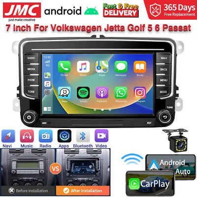 $105.98 • Buy 7  Car Stereo Radio Carplay Player GPS For VW Volkswagen Jetta Golf 5 6 Passat