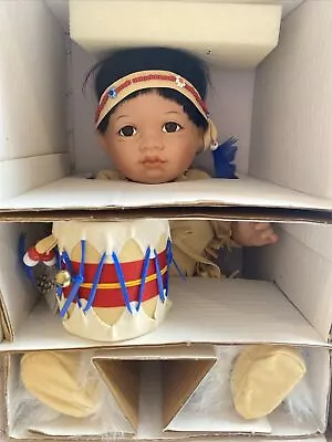 NIB Val Shelton Little Warrior Hamilton COA Collector Native American Doll VTG • $78.40