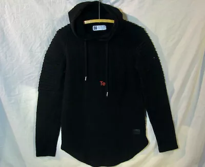 Men’s Leif Nelson Euro Slim Fit Cotton Knit Hoodie Sweatshirt Size Small • $27.95