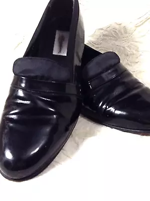 Mezlan Mirage Mens Black Patent Leather Tuxedo/opera Shoe Sz 14 Slip-on • $69.99