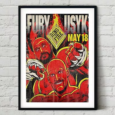 Tyson Fury Vs. Oleksandr Usyk 2024 Fight Poster | Boxing Wall Art Print | UFC • £4.99