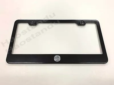 1x  AFFALTERBACH LOGO  BLACK Stainless Metal License Plate Frame + Screw Caps • $14.60