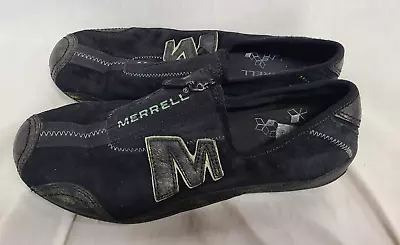 Merrell Women’s Size 6.5 Arabesque Front Zipper Shoes Black Leather And Mesh • $19.99