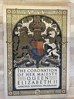 1953 Queen Elizabeth II- Vintage Official British Coronation Program Original • £55