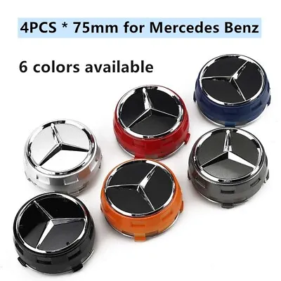 4pcs/set 75mm Wheel Hub Caps Tire Center Emblems High Hub Cap Cover For Mercedes • $17.83