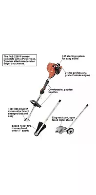 Echo 21.2 Cc Gas Straight Shaft String Trimmer Edger Kit PAS-225VP • $319.99