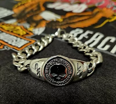 Mens Harley Davidson Stainless Steel Motorcycle Riding Bracelet OSFA Biker Hog • $29.99