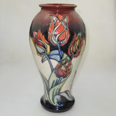 Large Moorcroft Red Tulip Design Vase Limited Edition By Sally Tuffin • $1133.39