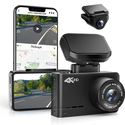 $169.95 • Buy WOLFBOX D07C 4K Dash Cam Wifi With Super Night Vision Dash Cam Front And Rear
