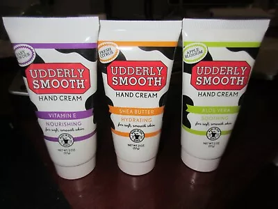 3 Pack Udderly Smooth Hydrating Hand Cream Variety 2 Oz. Aloe  Shea  Vitamin E • $8.85