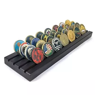 4 Row Military Coin Holder Military Collectible Challenge Coin Display Holder  • $36.94
