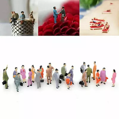 100PC Scale 1:150 Mix Painted Model Train Street Passenger Figures* People • $2.45