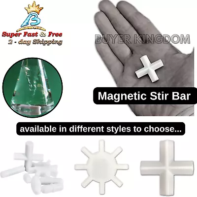 Magnetic Stirrer Mixer Stir Bar Spin Bar Stirring PTFE Laboratory Cross Gear Mix • $17.49