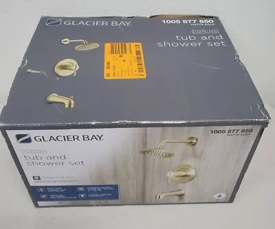 Glacier Bay Dorind Tub & Shower Faucet W/ Valve Matte Gold 1-Handle 1005 877 850 • $89.90