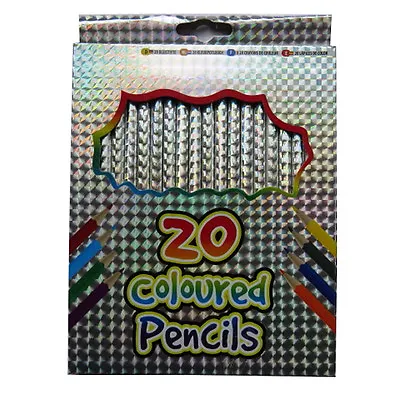 Children’s Holographic Colouring Pencils – Box Of 20 – By Grafix • £3.85