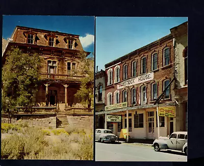 2 Vintage Postcards VIRGINIA CITY NEVADA: SAVAGE MINING & COMSTOCK HOUSE HOTEL • $4.82