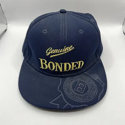 Jim Beam Genuine Bonded Adjustable Hat Cap Navy Blue & Gold • $24.95