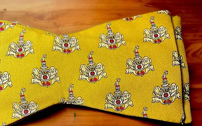 Vineyard Vines Custom Collection Bow Tie  Lions Crest Yellow Red Black Silk • $45