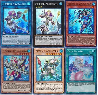 Yugioh Mermail Atlantean 2023 Deck - Neptabyss Dragoons Abyssmegalo Marksman • $100