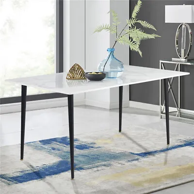 47.2  Solid Marble Medium Dining Room Table Kitchen Slab Dinner Table Waterproof • $219.98