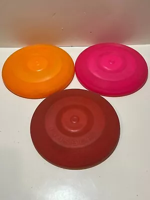 Vintage Original 1966 Wham-O Frisbee Lot #4 -- 3 Orange Pink And Red • $25