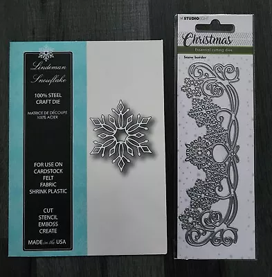 Memory Box Dies - Lindeman Snowflake & Snow Border • £9.99