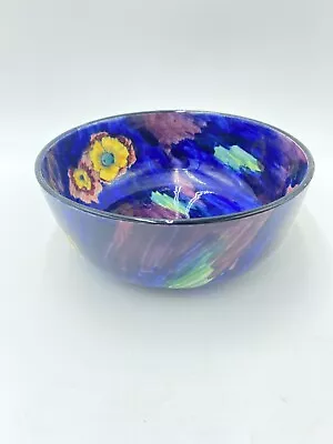 H & K Tunstall Bowl Cobalt With Flowers Made In England #4746 • $26