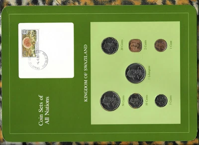 $11.74 • Buy Coin Sets Of All Nations Swaziland 1975-1982 20, 5 Cents, 1 Lilangeni 1979