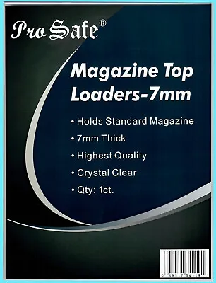 1 PRO SAFE MAGAZINE 7MM TOPLOADER Holder NEW Storage Rigid Ultra Clear Pack • $9.79