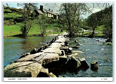 Postcard Exmoor Tarr Steps Posted 1983 • £2.25