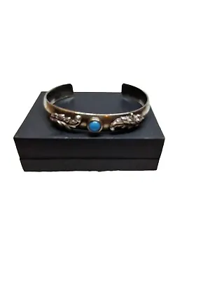Navajo SYTLE Vintage Braceletturquoise And Silver (white Metal) • £39.99