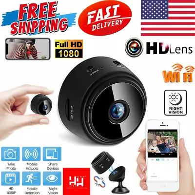 Mini Wireless Hidden Camera WiFi IP Home Security DVR Night Vision HD USB 1080P. • $8.99