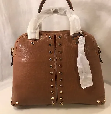 NWT MICHAEL Kors Handbag ASTOR LG WALNUT Satchel Leather Studs~MSRP$448 • $239