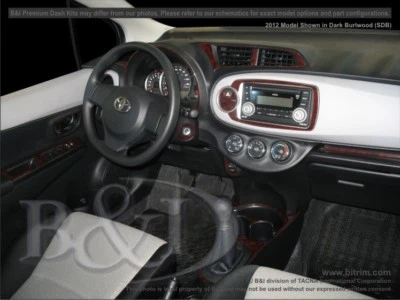 $170 • Buy Dash Trim Kit For TOYOTA YARIS 12 13 14 15 Carbon Fiber Wood Aluminum