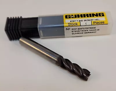 $23.95 • Buy GUHRING  End Mill: 5/16x5/16x3/4 4 FL 9067570079400 Nano Si